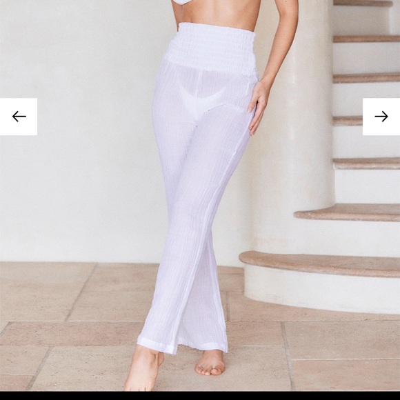 SAN ANDRES PANT WHITE CRINKLE MONDAY SWIM 🤍 - Picture 4 of 5